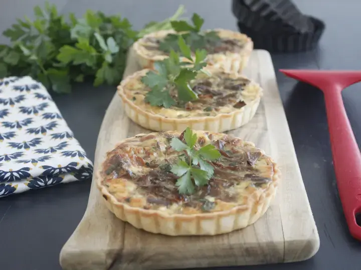 Quiche aux pleurotes ail et persil