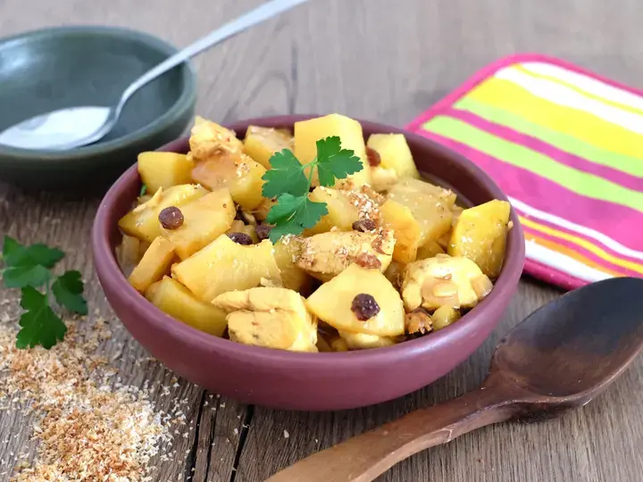 Poulet curry et noix de coco