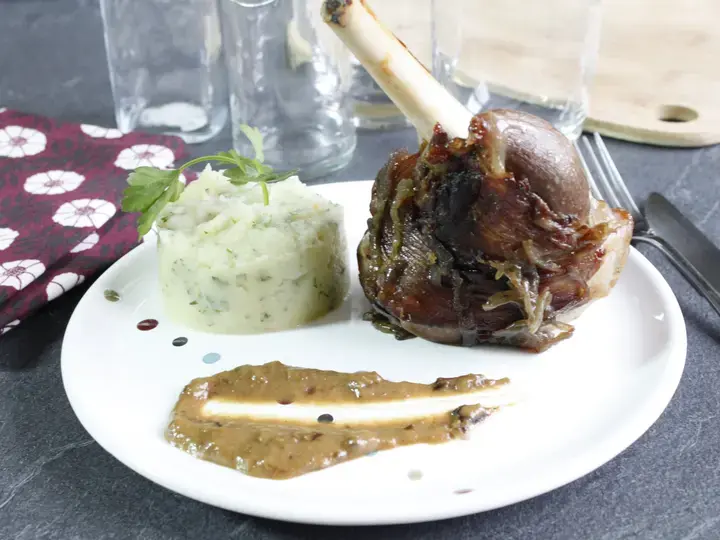 Souris d'agneau, purée de celeri
