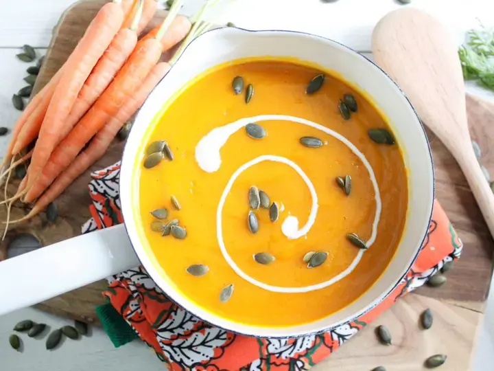 Soupe de carottes et graines de courge