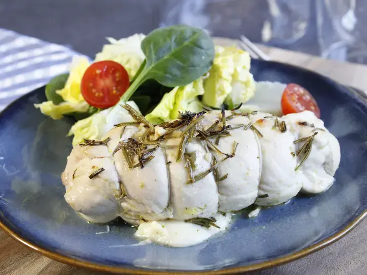 Poulet grillé mozzarella romarin citron