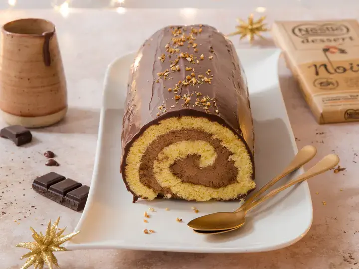 Bûche mousse chocolat Noir