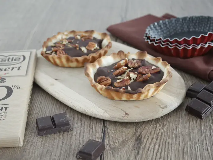 Tartelette chocolat 80% Noix de pécan