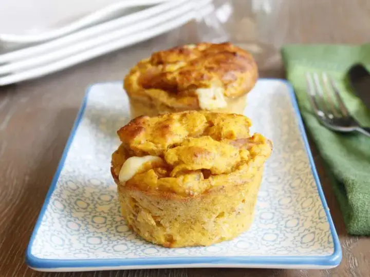 Muffins céréales potiron lardons chèvre