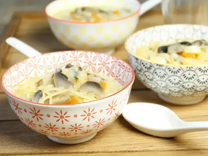 Ramen au lait de coco et patate douce