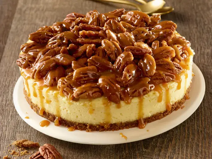 Cheesecake lait concentré noix de pecan caramel