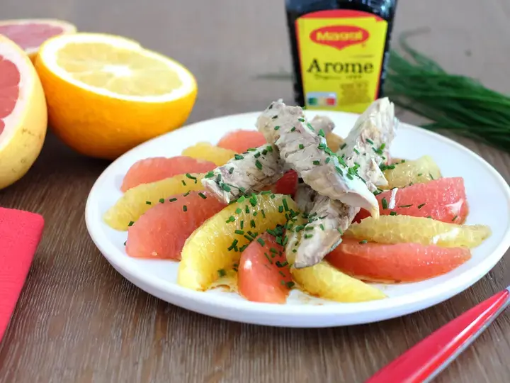 salade d'agrumes et maquereaux