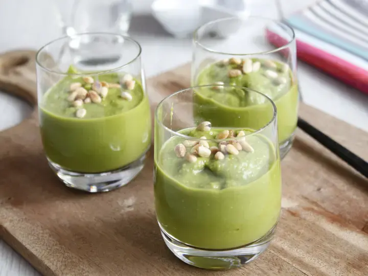 Soupe froide de petits pois