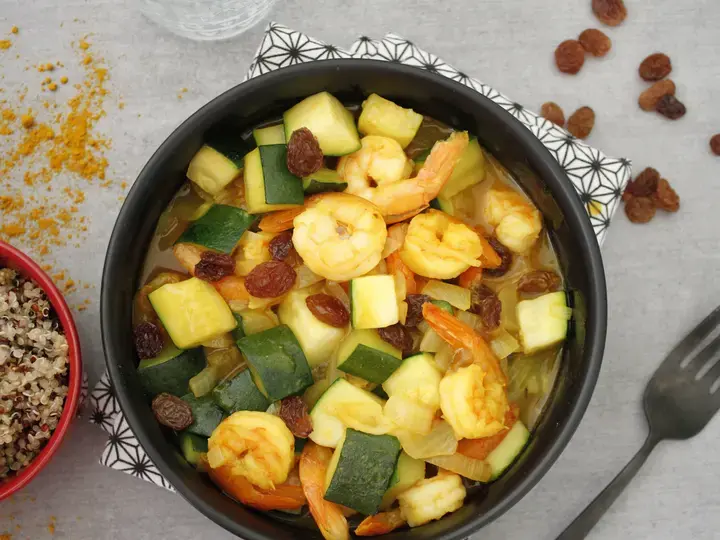 Curry de crevettes Cookeo