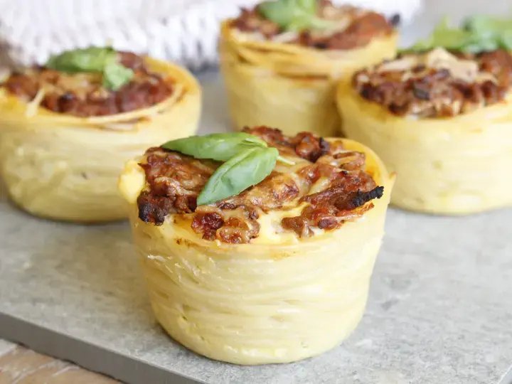 Spaghetto muffins à la bolognaise