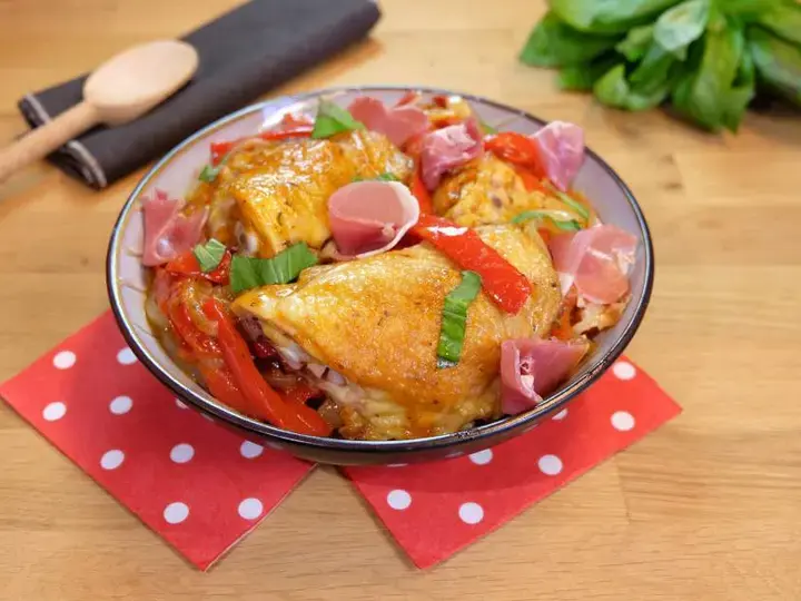 Poulet basquaise à l'italienne