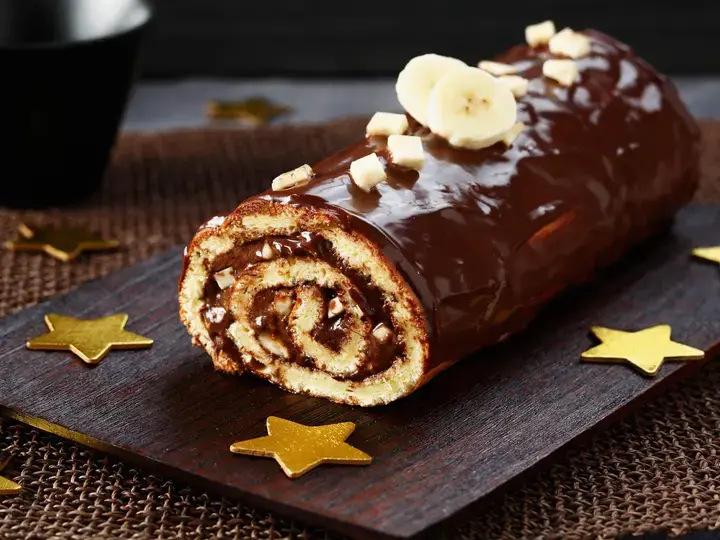 Buche banane chocolat