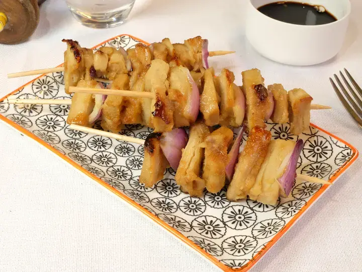 Brochettes d'Emincés de soja au gingembre