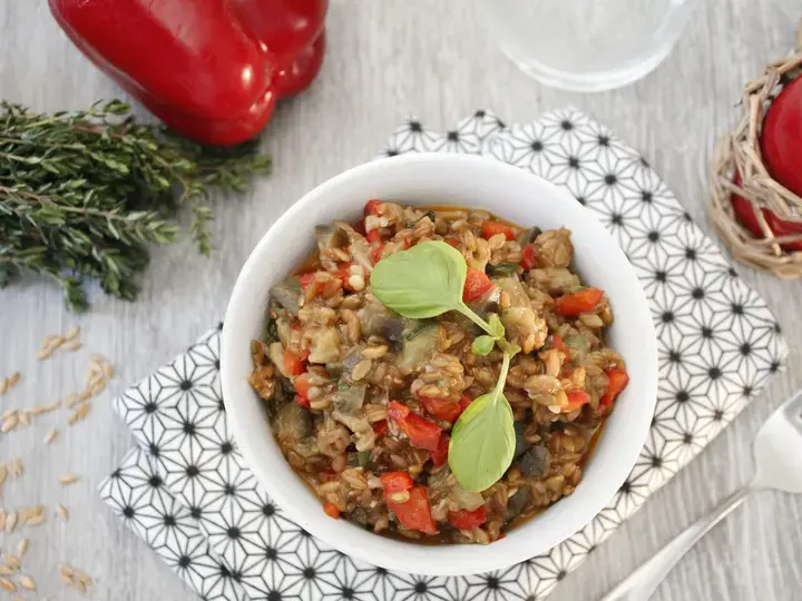 Risotto d'épeautre aux légumes du soleil Nutricook