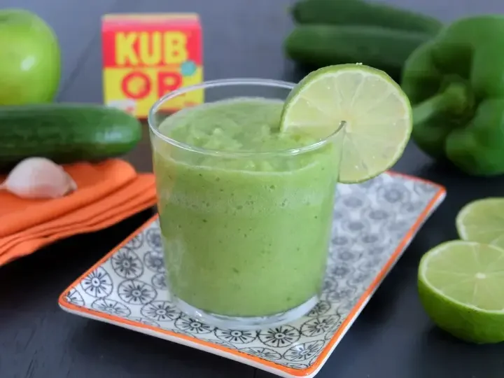 Smoothie concombre poivron pommes granny