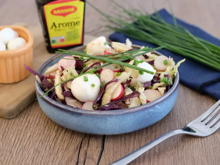 Salade de choux et mozzarella