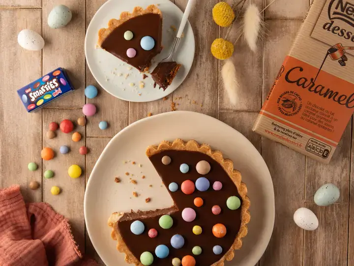 Tarte de Pâques au chocolat caramel