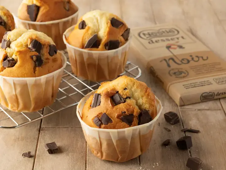 Muffins chunks de chocolat noir