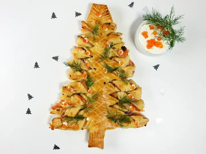 Sapin feuilleté au saumon fumé