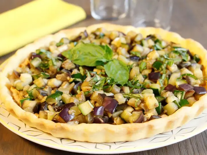 Tarte froide aux légumes grillés