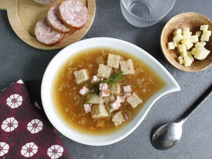 Soupe à l'oignon et Comté