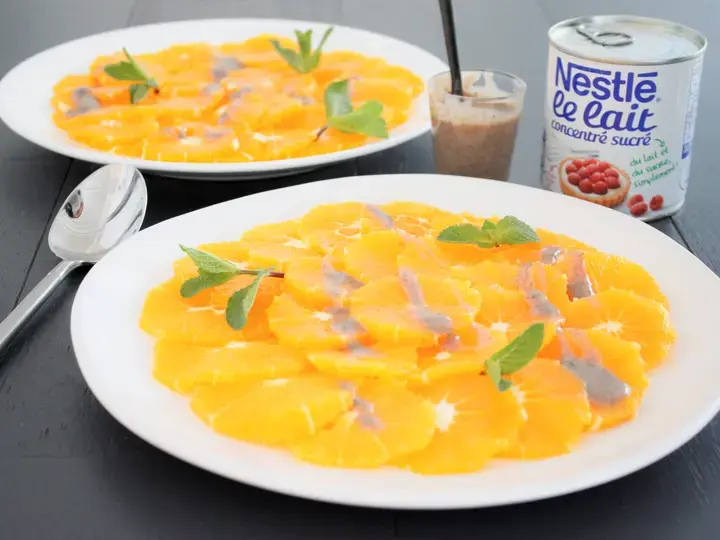 Salade d'oranges à la cannelle et à la menthe