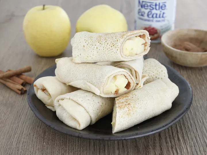 Crêpes pommes raisin