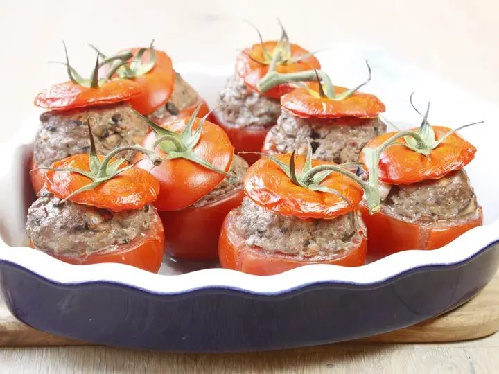 Tomates farcies boeuf olives