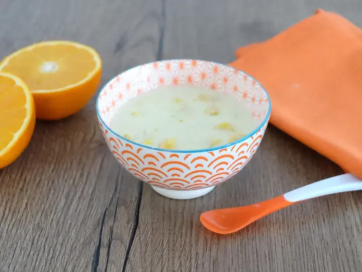 Crème de riz à la fleur d'oranger et à l'orange