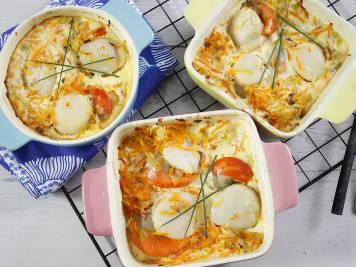 Clafoutis de noix de saint jacques