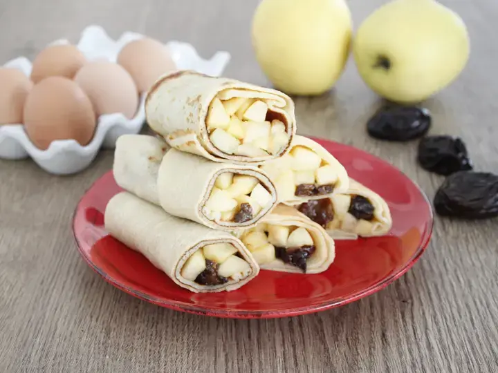 Crêpes pommes pruneaux