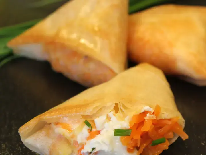 Samossas chèvre carottes