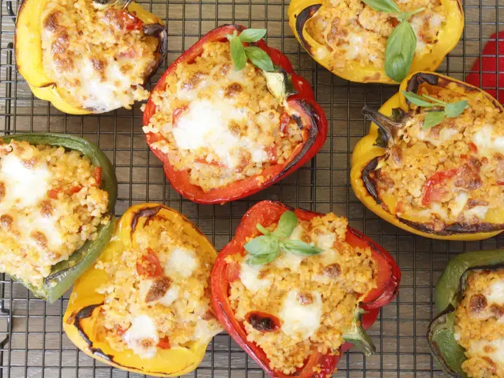 Poivrons farcis aux céréales