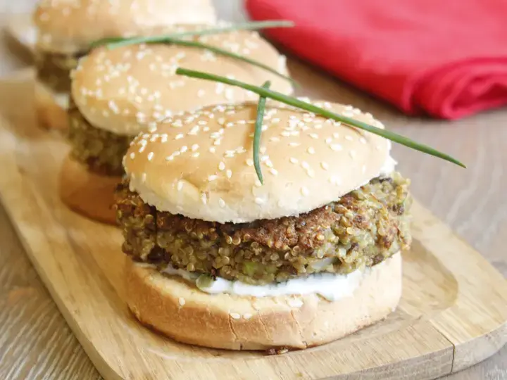 Veggie burger lentilles quinoa