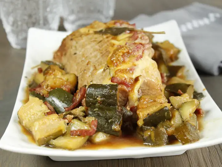 Rôti de veau au fromage et bacon Cookeo