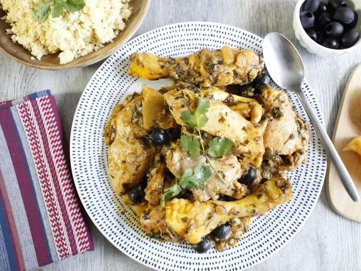 Tagine de poulet au citron