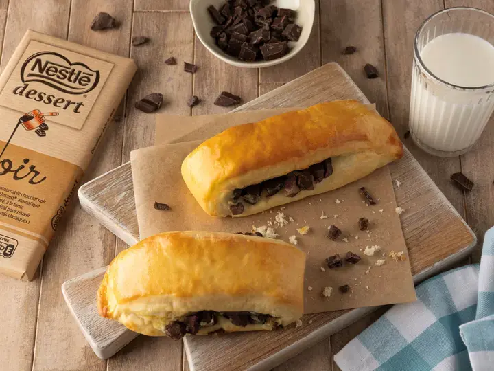 Petit pain suisse aux pépites de chocolat Noir