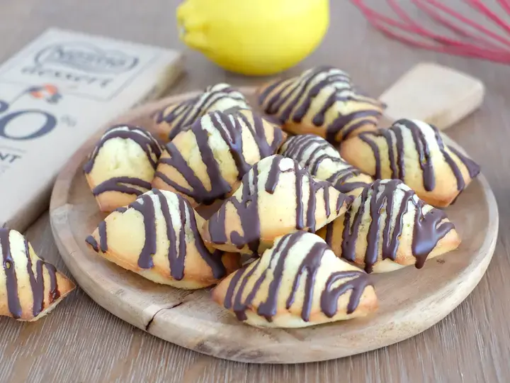 Madeleines citron et chocolat noir puissant