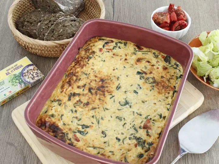 Gratin épinards ricotta au air fryer