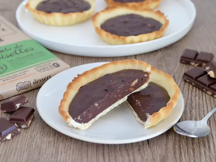 Tartelettes au chocolat éclats de noisettes