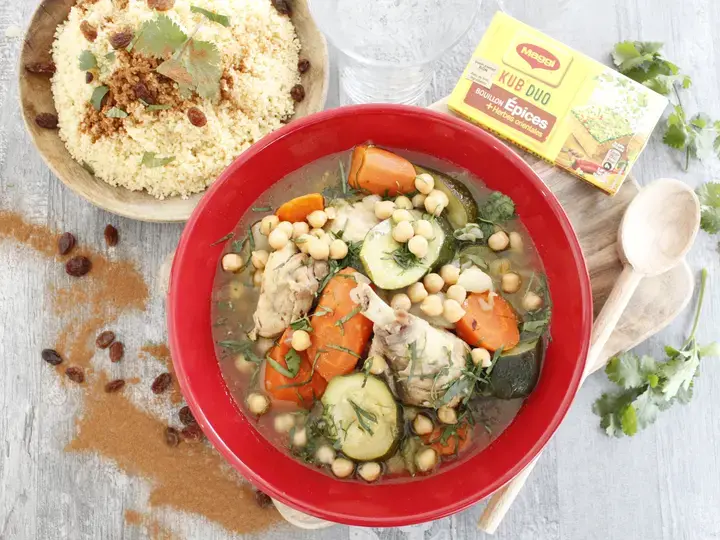 Couscous de poulet aux épices