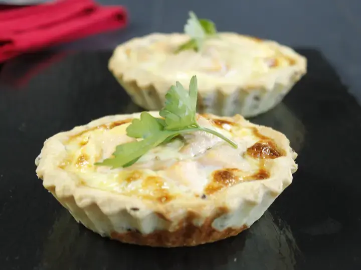 Tartelettes aux graines de lin et saumon