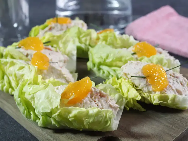 Sucrines aux rillettes de saumon