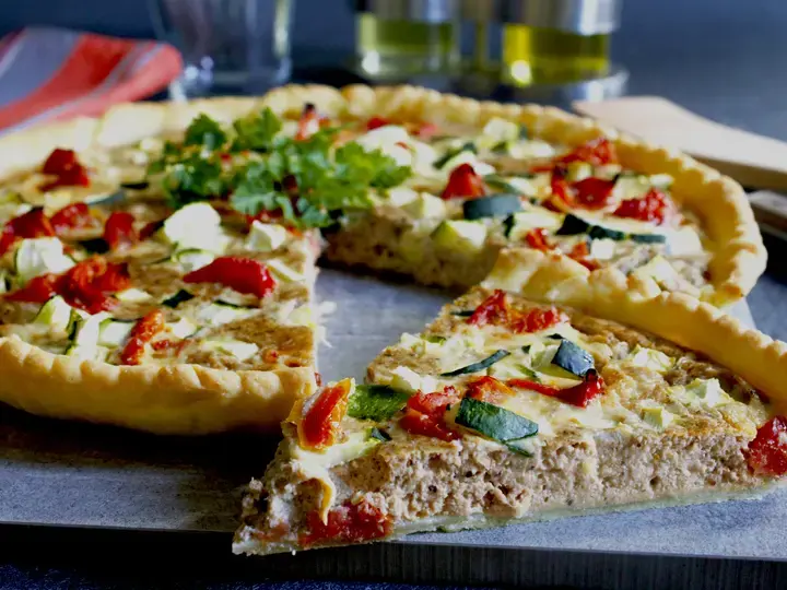 Quiche au thon et olives