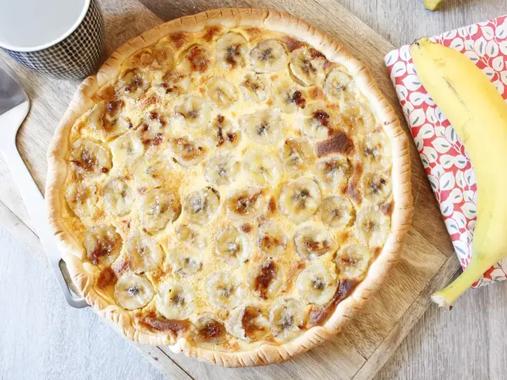 Tarte à la banane flambée