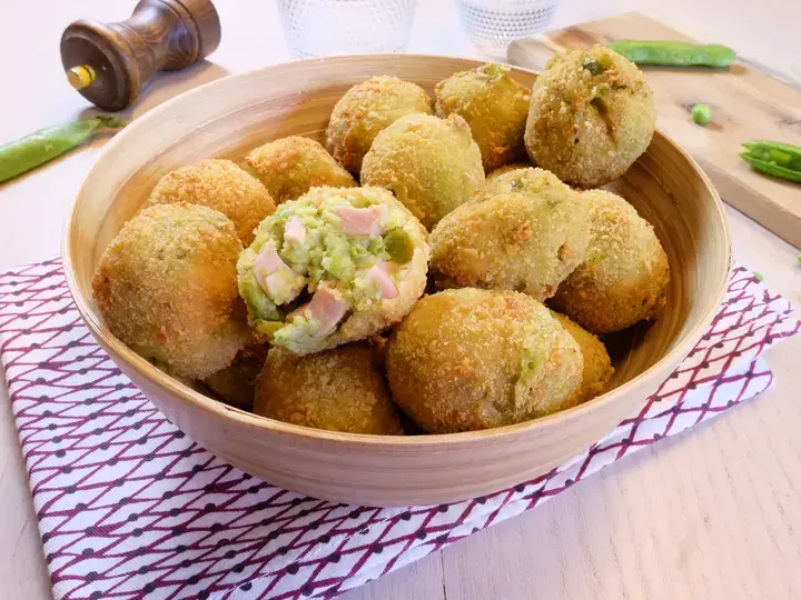 Boulettes croustillantes petit pois jambon