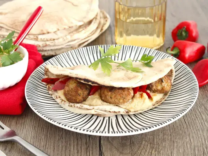 Kebab aux falafels houmous vegan