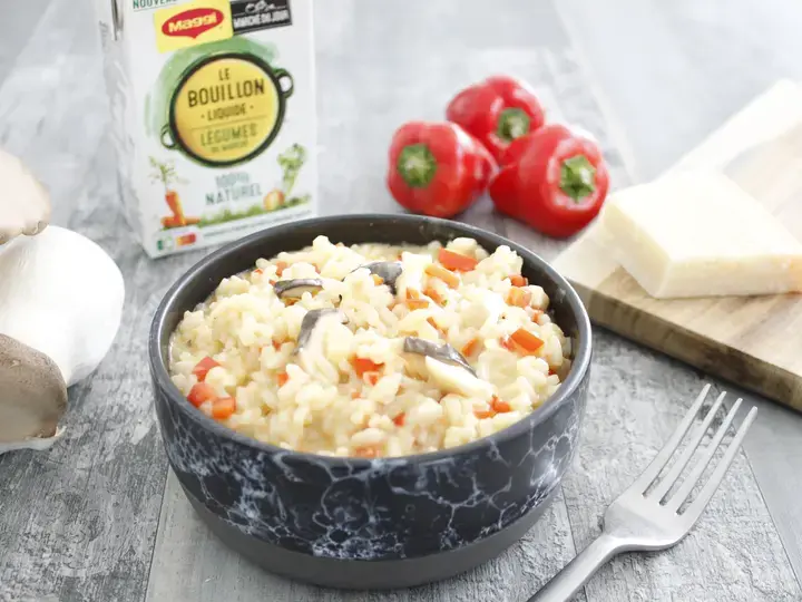 Risotto de légumes au parmesan