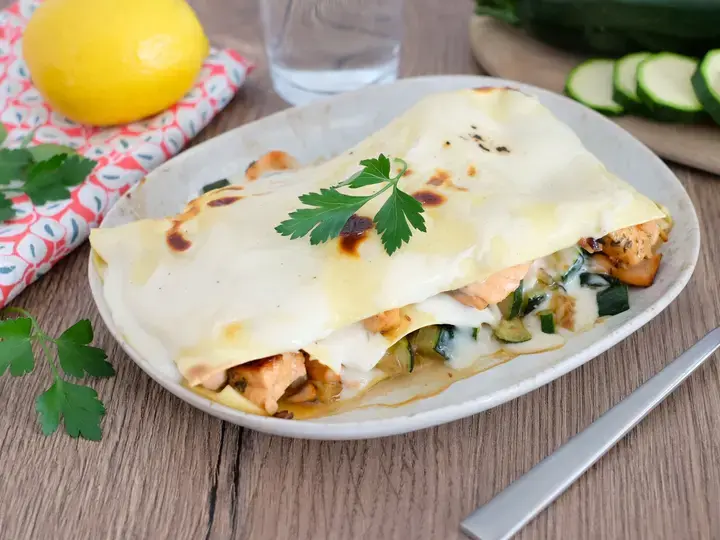 Lasagne saumon citron et courgette