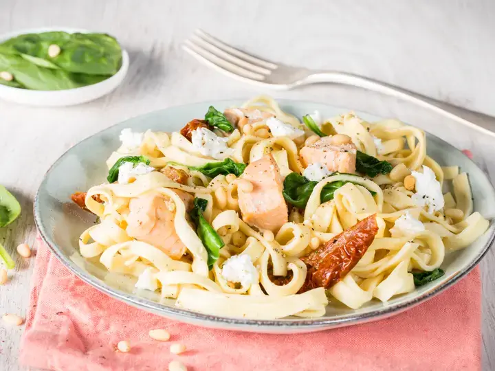 On pot pasta saumon épinards Cookeo